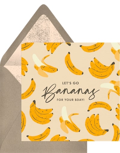 Birthday card ideas for grandma: Things Are Bananas Card