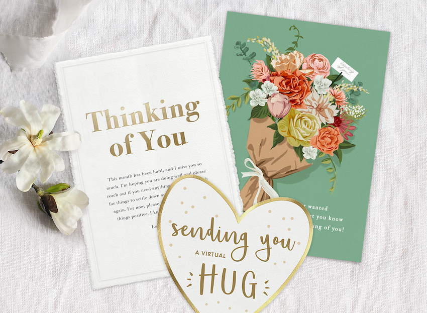 Thinking of You Bestie Card Sending Love & Hugs Sympathy greeting card Handwritten card Encouragement card You are on my mind