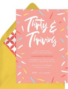 30th birthday ideas: Thirty & Thriving Invitation