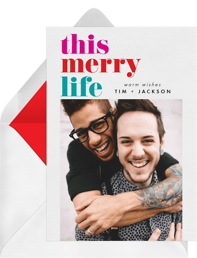 Christmas card ideas: This Merry Life Card