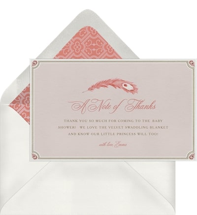 Tickled Pink Thank You Note
