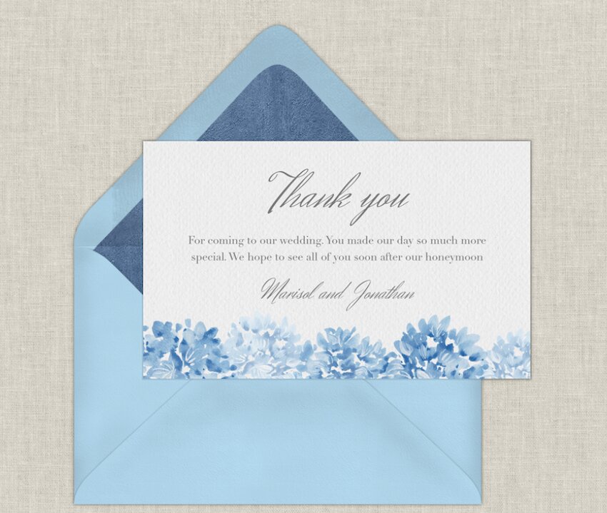 Timeless Romance Thank You Note