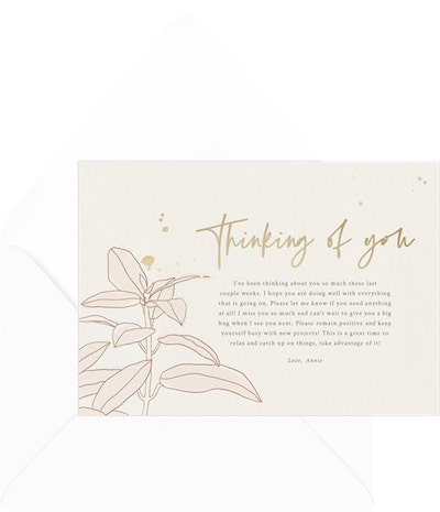 Sympathy cards: Tranquil Thoughts Card