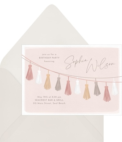 Happy 18th birthday daughter: Trendy Tassels Invitation