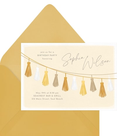 Trendy Tassels Invitation