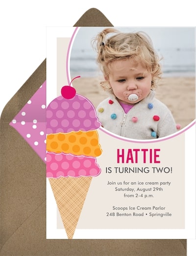 Triple Scoop Invitation