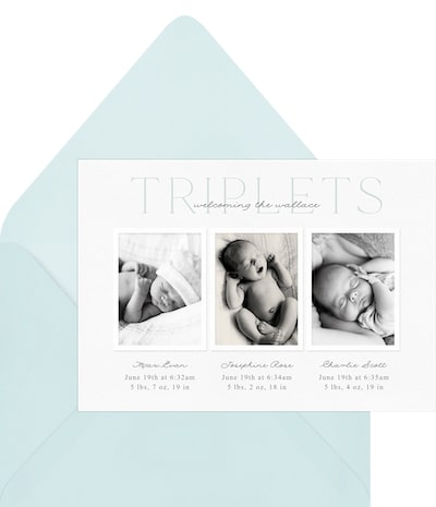 Triplets Announcement