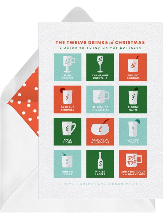 Twelve Drinks of Christmas Card