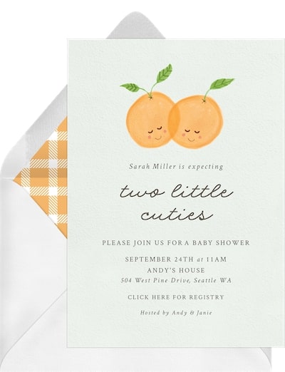 Twin Cuties Invitation