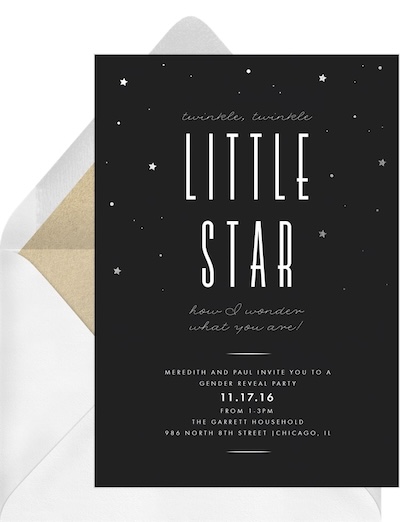 Twinkle Little Star Invitation