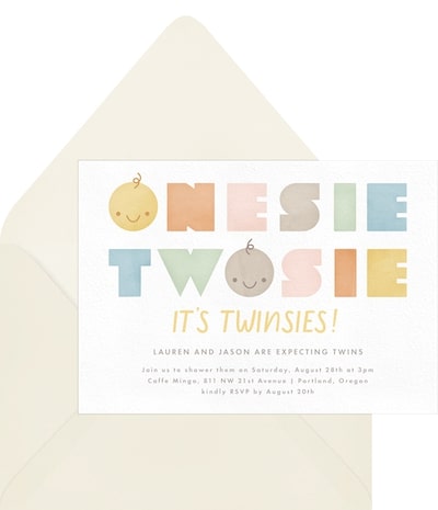 Twinsies Invitation