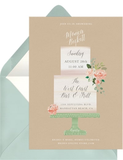 Two Tiered Cake Invitation