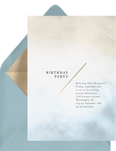 Two Tone Watercolor Wash Invitation