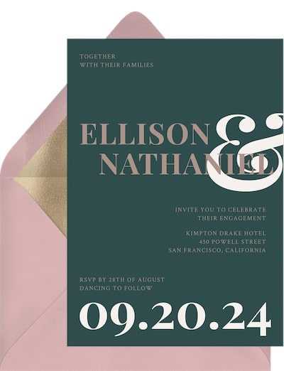 Simple wedding invitations: Typography Lovers Invitation