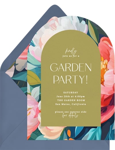 Vibrant Floral Arch Invitation