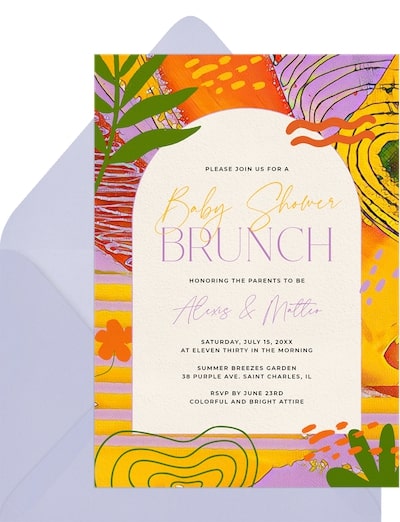 Brunch invitations: Vibrant Tropics Invitation