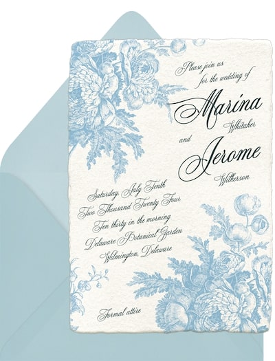 Wedding styles: Vintage Romance Invitation