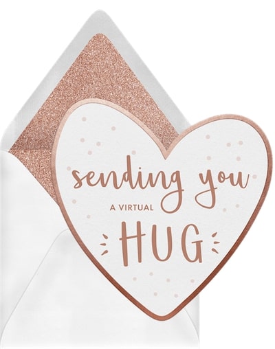 Sorry for your loss messages: Virtual Hug Card