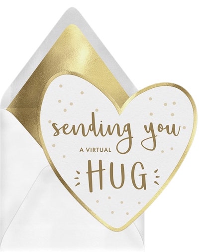 Sympathy cards: Virtual Hug Card