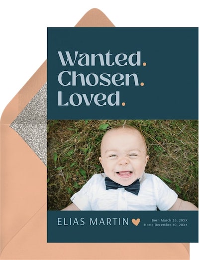 Wanted Chosen Loved Announcement