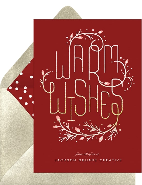 Warm Berry Wishes Card