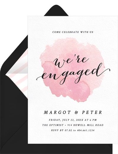 Bridesmaid proposal cards: Watercolor Emblem Invitation