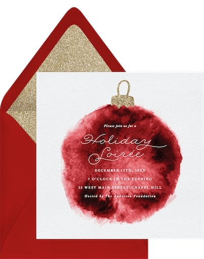 Watercolor Ornament Invitation