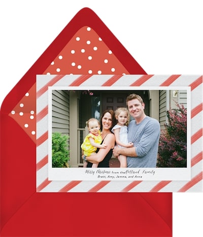 Watercolor Christmas cards: Watercolor Stripes Card