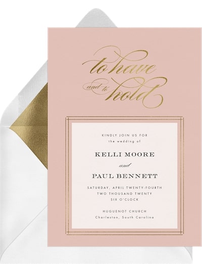 Wedding styles: Wedding Vows Invitation