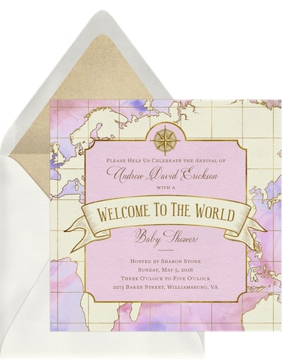Welcome to the World Invitation