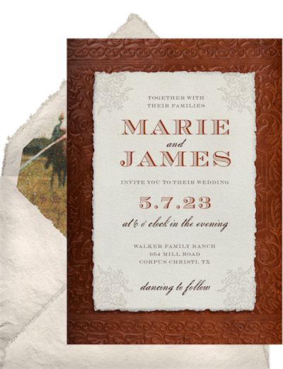 Western wedding invitations: Western Vintage Invitation