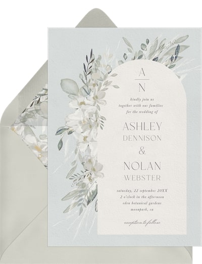 Whimsical Watercolor Arch Invitation