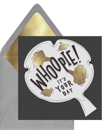 Fathers day wording: Whoopie! Card