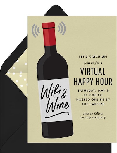Wine tasting party: Wifi and Wine Invitation