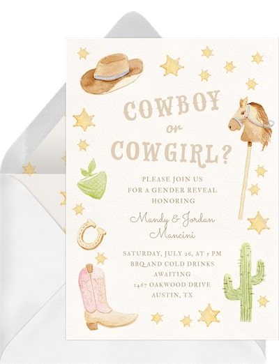 Wild West Invitation