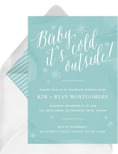 Winter Baby Invitation