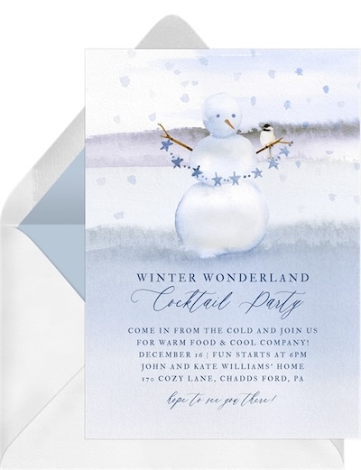Friendsmas invitation: Woodland Winter Friends Invitation