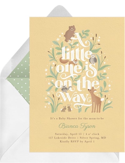 Woodsy Little One Invitation