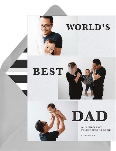 Inspirational Fathers Day messages: World's Best Dad Card