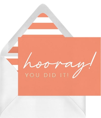 Congratulations messages: You Did It! Card