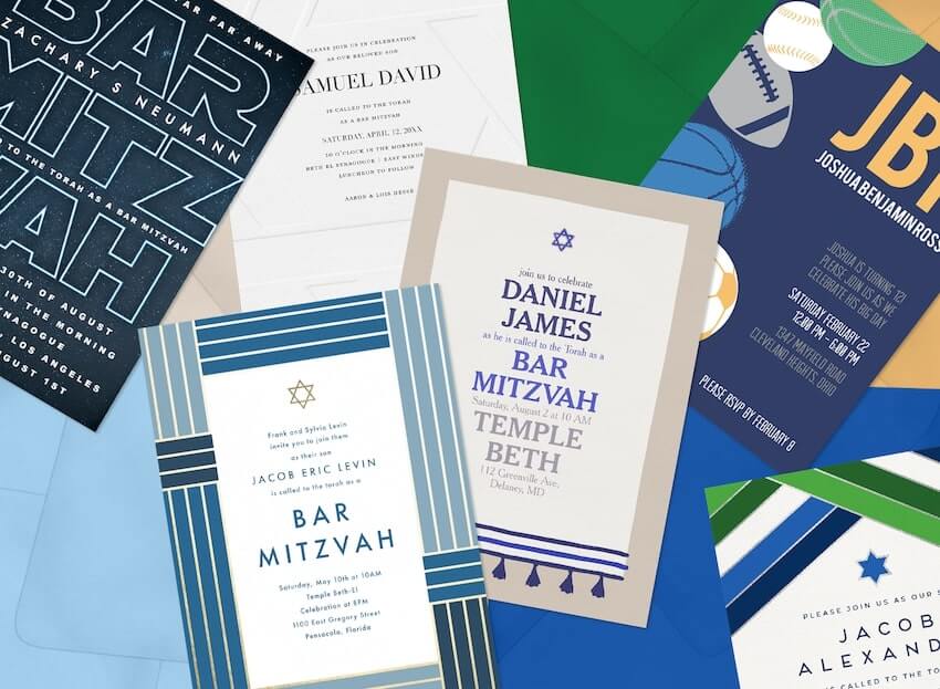 Bar mitzvah party invitations