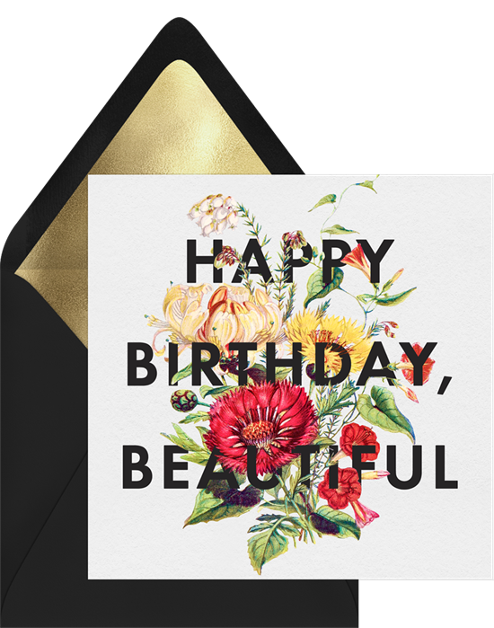 electronic birthday cards: Birthday Beauty Card from Greenvelope