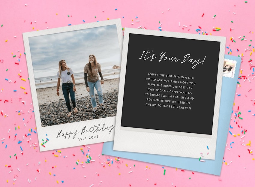  Best Friend Birthday Card, Happy Birthday Card for