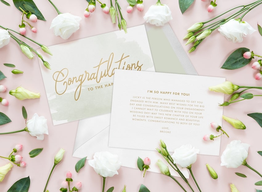 Bridal shower card message: bridal shower congratulations cards