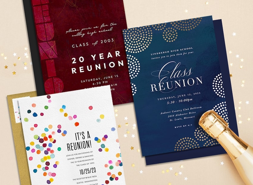 Class reunion ideas: class reunion invitation cards