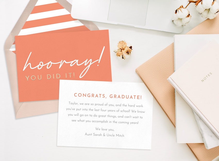 Congratulations graduate cards and some notebooks