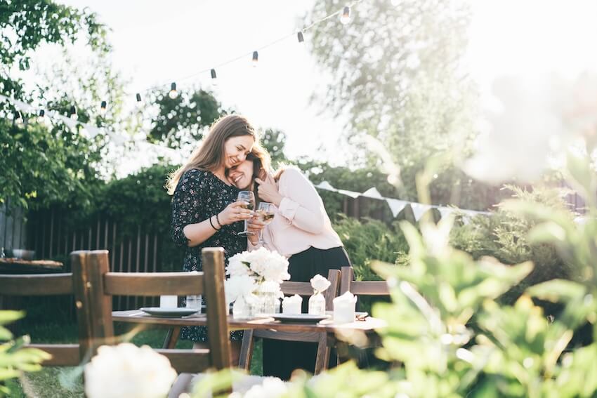 Mother's Day theme ideas: daughter hugging her mother