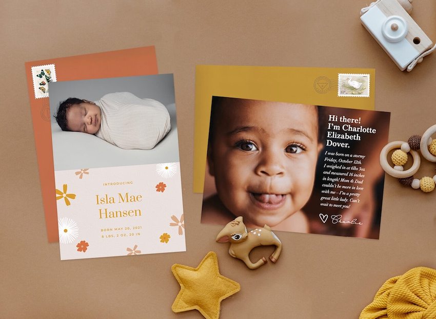 Examples of cute birth announcements