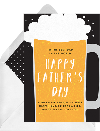 "Grab a Beer" funny father's day cards from Greenvelope