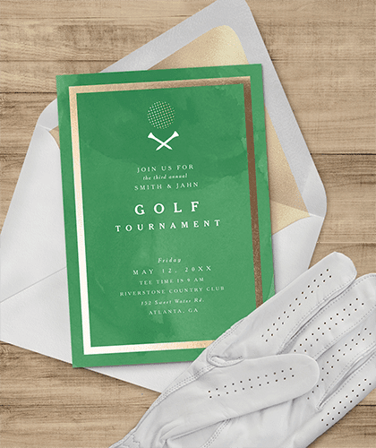 golf tournament digital invite